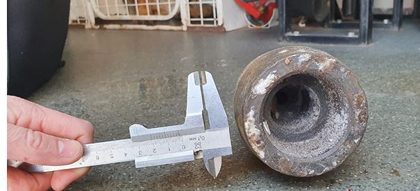 Снаряд, обнаруженный на «Северском трубном заводе»
